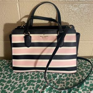Used Kate Spade stripes satchel purse